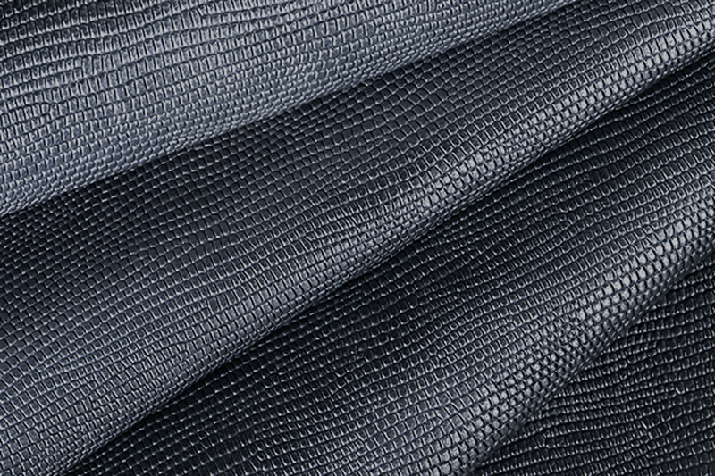Metallic leather : denim blue Magnetic Lizard - Customization F. KOOIJMAN Paris